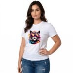 Smart Cat Vibe 2 Printed Women's Cotton T-shirt