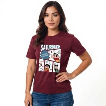 Saturduer Printed Women's Cotton T-shirt