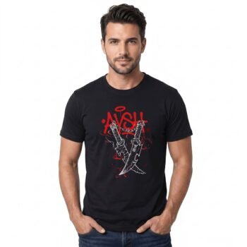 The Twin Daggers Printed Men's Cotton T-shirt