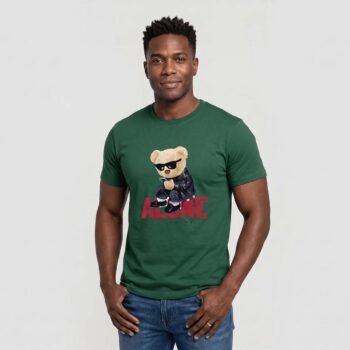 Solitary Bear Streetwear Printed Men's Cotton T-shirt