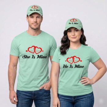 Love Bond Couple T-Shirt and Cap Combo Set