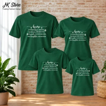 Home Love Resides Quotes Family Combo Cotton T-shirt