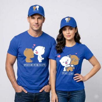 Perfect Pair Couple T-Shirt and Cap Combo Set