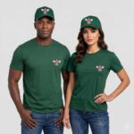 Love Embelem Couple T-Shirt and Cap Combo Set