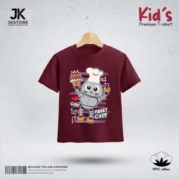 Cute Robot Chef Juniors Cotton T-shirt